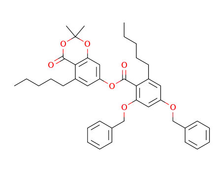2,2-dimethyl-4-oxo-5-pentyl-4H-benzo[d][1,3]dioxin-7-yl 2,4-bis(benzyloxy)-6-pentylbenzoate