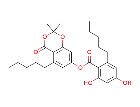 2,2-dimethyl-4-oxo-5-pentyl-4H-benzo[d][1,3]dioxin-7-yl 2,4-dihydroxy-6-pentylbenzoate