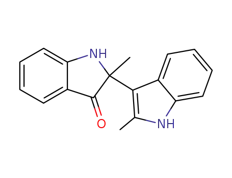 Molecular Structure of 23740-95-6 (3H-Indol-3-one, 1,2-dihydro-2-methyl-2-(2-methyl-1H-indol-3-yl)-)