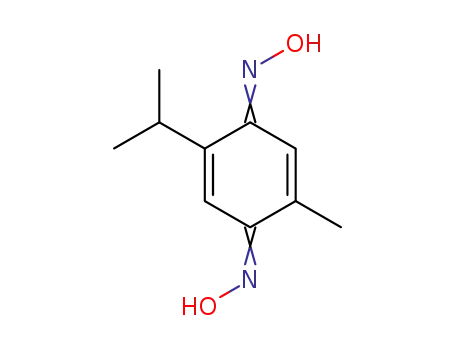 Molecular Structure of 74317-48-9 (2,5-Cyclohexadiene-1,4-dione, 2-methyl-5-(1-methylethyl)-, dioxime)