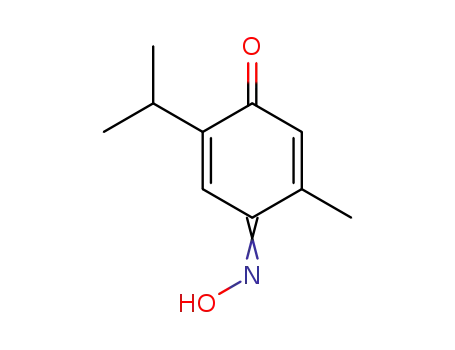 Molecular Structure of 17302-61-3 (2,5-Cyclohexadiene-1,4-dione, 2-methyl-5-(1-methylethyl)-, 1-oxime)