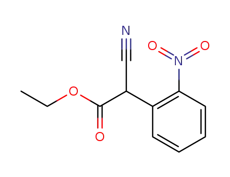 Molecular Structure of 65548-02-9 (ETHYL 2-CYANO-2-(2-NITROPHENYL)ACETATE)