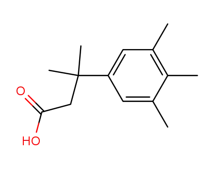 Molecular Structure of 5452-54-0 (3-methyl-3-(3,4,5-trimethylphenyl)butanoic acid)