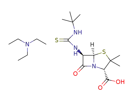 triethylammonium (2S,5R,6R)-6-{[(tert-butylamino)-carbonothioyl]amino}penicillanate
