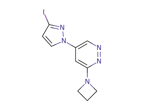 3-(azetidin-1-yl)-5-(3-iodo-1H-pyrazol-1-yl)pyridazine