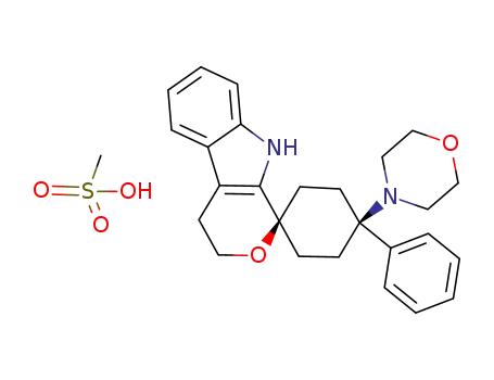 4',9'-dihydro-4-morpholino-4-phenyl-3'H-spiro[cyclohexane-1,1'-pyrano[3,4-b]indole] methanesulfonate