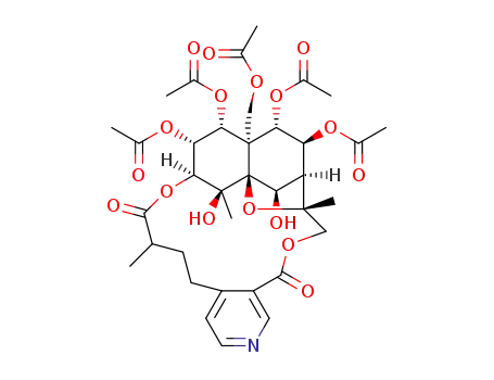 1α,2α,8β,9α,15-pentacetoxy-4β,6β-dihydroxy-3β,13-[4′-(3-carboxybutyl)]nicotinic acid-dicarbolactone-β-dihydroagarofuran
