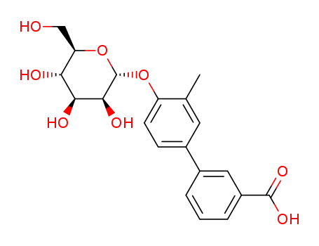 3-[3-methyl-4-[(2R,3S,4S,5S,6R)-3,4,5-trihydroxy-6-(hydroxymethyl)tetrahydropyran-2-yl]oxy-phenyl]benzoic acid