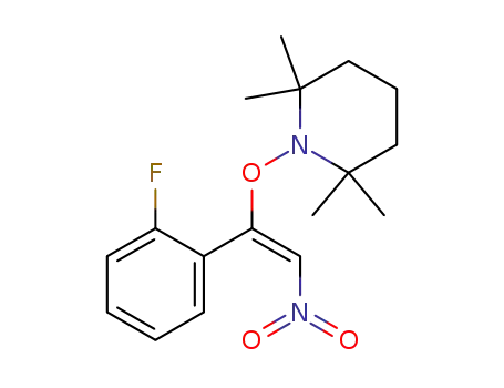 (E)-1-((1-(2-fluorophenyl)-2-nitrovinyl)oxy)-2,2,6,6-tetramethylpiperidine