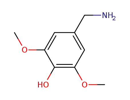 Molecular Structure of 4973-51-7 (3,5,DIMETHOXY-4-HYDROXYBENZYLAMINE)