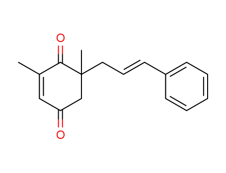 (E)-6-cinnamyl-2,6-dimethylcyclohex-2-ene-1,4-dione