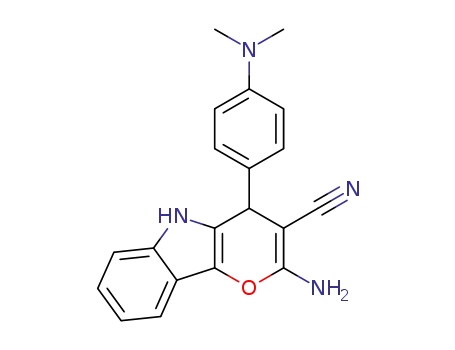 2-amino-4,5-dihydro-4-(4-N,N-dimethylaminophenyl)pyrano[3,2-b]indole-3-carbonitrile