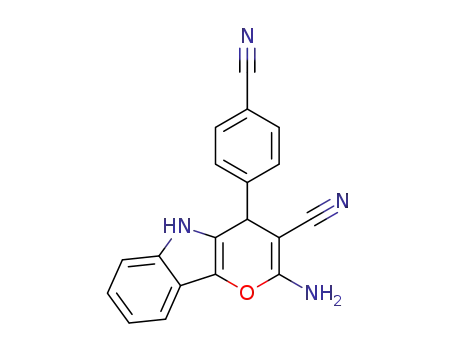 2-amino-4,5-dihydro-4-(4-cyanophenyl)pyrano[3,2-b]indole-3-carbonitrile