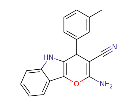 2-amino-4,5-dihydro-4-(3-methylphenyl)pyrano[3,2-b]indole-3-carbonitrile