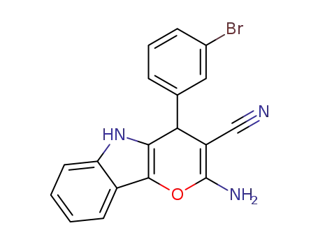 2-amino-4,5-dihydro-4-(3-bromophenyl)pyrano[3,2-b]indole-3-carbonitrile