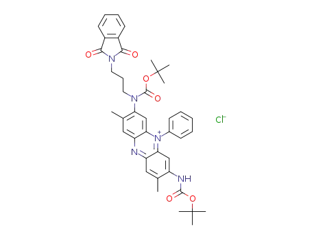 3-(tert-butoxycarbonyl (3-(1,3-dioxoisoindolin-2-yl)propyl)amino)-7-(tert-butoxycarbonylamino)-2,8-dimethyl-5-phenylphenazin-5-ium chloride