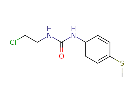 Molecular Structure of 13908-50-4 (N-(2-CHLOROETHYL)-N'-[4-(METHYLSULFANYL)PHENYL]UREA)