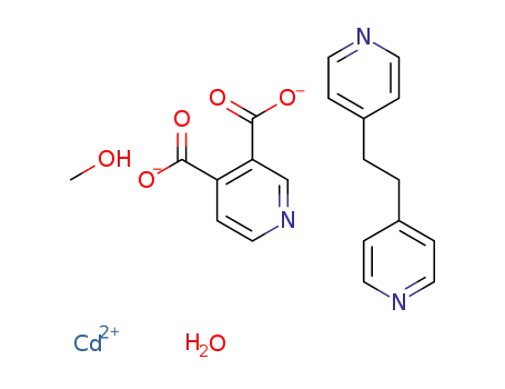 {[Cd(3,4-pyridinedicarboxylate)(1,2-bis(4-pyridyl)ethane)(CH3OH)]*(H2O)}n