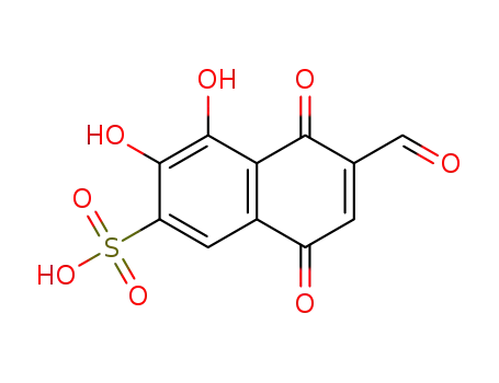 6-formyl-3,4-dihydroxy-5,8-dioxo-5,8-dihydronaphthalene-2-sulphonic acid