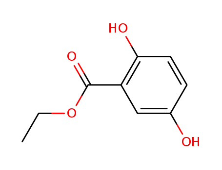 Molecular Structure of 3943-91-7 (ETHYL 2 5-DIHYDROXYBENZOATE  97)