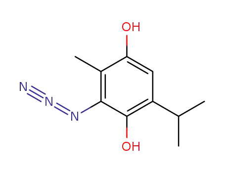 Molecular Structure of 17414-17-4 (1,4-Benzenediol, 3-azido-2-methyl-5-(1-methylethyl)-)