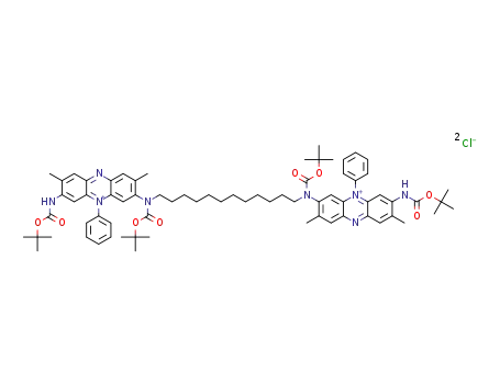 7,7’-(2,2,21,21-tetramethyl-4,19-dioxo-3,20-dioxa-5,18-diazadocosane-5,18-diyl) bis(3-(tert-butoxycarbonylamino)-2,8-dimethyl-5-phenylphenazin-5-ium)chloride