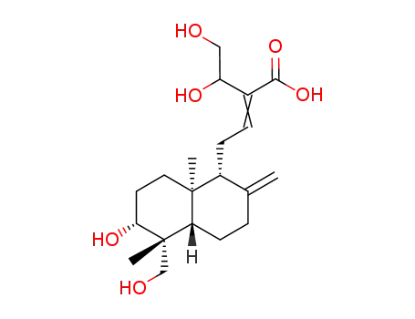 ent-(14Ξ)-3β.14.15.19-tetrahydroxy-labdadien-(8(20).12ξ)-oic acid-(16)