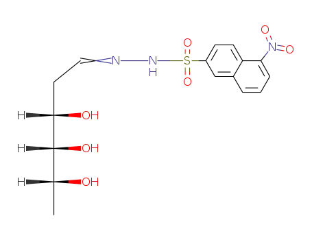 5-nitro-naphthalene-2-sulfonic acid-(D-ribo-2,6-dideoxy-hexitol-1-ylidenehydrazide)