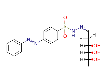 4-phenylazo-benzenesulfonic acid-(D-ribo-2,6-dideoxy-hexitol-1-ylidenehydrazide)