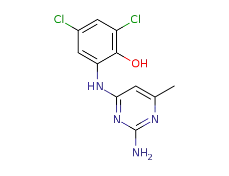 2-((2-amino-6-methylpyrimidin-4-yl)amino)-4,6-dichlorophenol