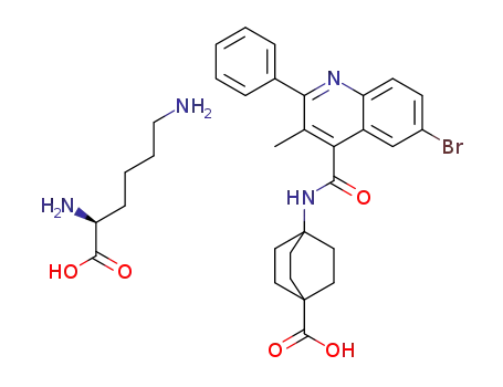 4-{[(6-bromo-3-methyl-2-phenylquinolin-4-yl)carbonyl]amino}bicyclo[2.2.2]octane-1-carboxylic acid L-lysine salt