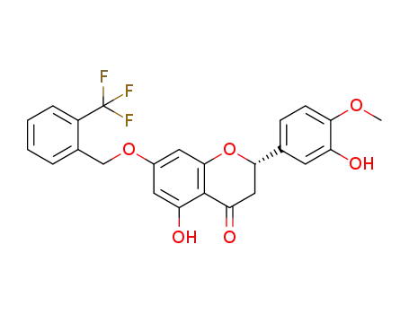 (S)-5-hydroxy-2-(3-hydroxy-4-methoxyphenyl)-7-{[2-(trifluoromethyl)benzyl]oxy}chroman-4-one