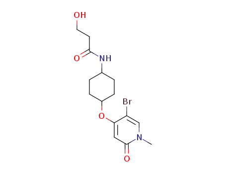 N-{trans-4-[(5-bromo-1-methyl-2-oxo-1,2-dihydropyridin-4-yl)oxy]cyclohexyl}-3-hydroxypropanamide