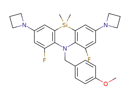 2,8-di(azetidin-l-yl)-4,6-difluoro-5-(4-methoxybenzyl)-10,10-dimethyl-5,10 dihydrodibenzo[b,e][1,4]azasiline