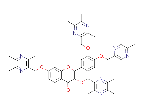 2-(3,4-bis((3,5,6-trimethylpyrazin-2-yl)methoxy)phenyl)-3,7-bis((3,5,6-trimethylpyrazin-2-yl)-methoxy)-4H-chromen-4-one