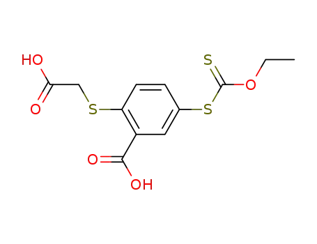 5-ethoxythiocarbonylmercapto-2-carboxymethylsulfanyl-benzoic acid