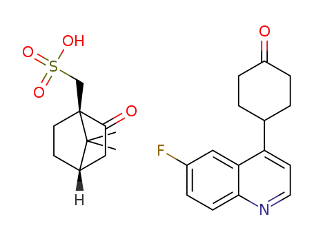 4-(6-fluoroquinolin-4-yl)cyclohexan-1-one ((1R)-7,7-dimethyl-2-oxobicyclo[2.2.1]heptan-1-yl)methanesulfonate