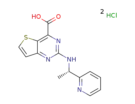 (S)-2-((1-(pyridin-2-yl)ethyl)amino)thieno[3,2-d]pyrimidine-4-carboxylic acid dihydrochloride