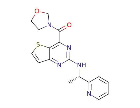 (S)-oxazolidin-3-yl(2-((1-(pyridin-2-yl)ethyl)amino)thieno[3,2-d]pyrimidin-4-yl)methanone