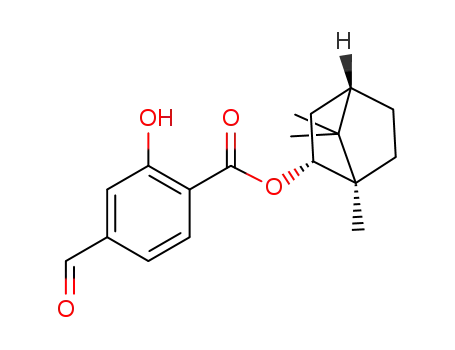 (1R,2R,4S)-1,7,7-trimethylbicyclo[2.2.1]hexane-2-yl-4-formyl-2-hydroxybenzoate