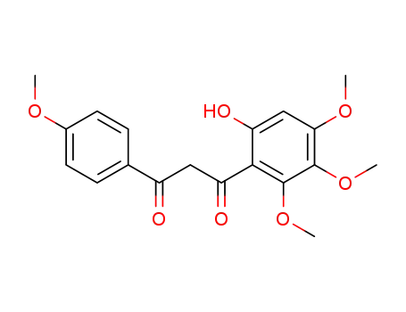 Molecular Structure of 724459-08-9 (1,3-Propanedione,
1-(6-hydroxy-2,3,4-trimethoxyphenyl)-3-(4-methoxyphenyl)-)