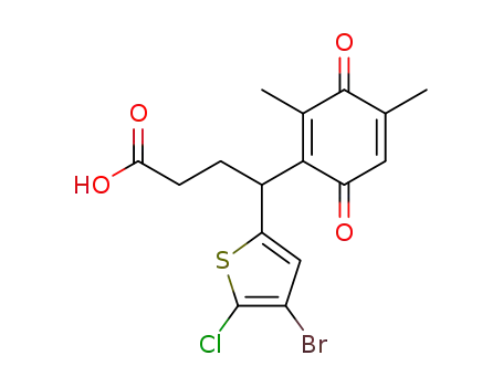 4-(3,5-dimethyl-1,4-benzoquinon-2-yl)-4-(4-bromo-5-chlorothiophen-2-yl)butanoic acid