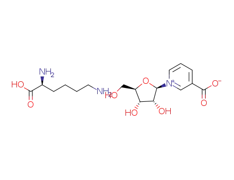 1-((2R,3R,4S,5R)-3,4-dihydroxy-5-(hydroxymethyl)tetrahydrofuran-2-yl)pyridin-1-ium-3-carboxylate (S)-6-amino-2-ammoniohexanoate