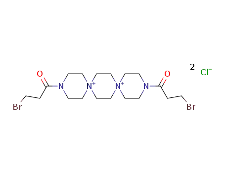 3,12-bis(3'-bromo-1'-oxopropyl)-3,12-diaza-6,9-diazoniadispiro<5.2.5.2>hexadecane dichloride