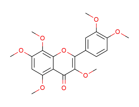 Molecular Structure of 7741-47-1 (2-(3,4-dimethoxyphenyl)-3,5,7,8-tetramethoxy-4H-chromen-4-one)