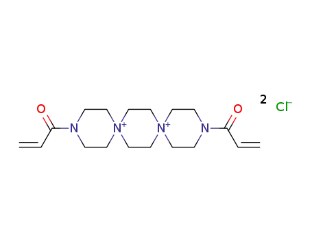 Molecular Structure of 95461-34-0 (N,N-Diacrylolyl-N,N-dispirotripiperazininium dichloride hydrate)