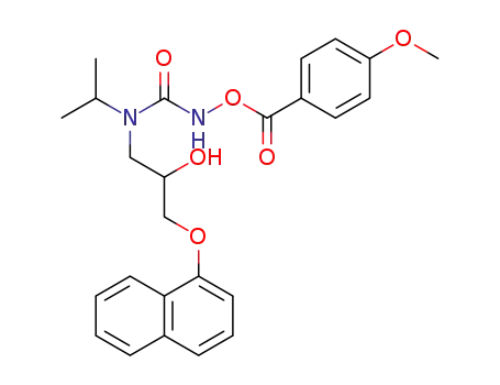 1-(2-hydroxy-3-(naphthalen-1-yloxy)propyl)-1-isopropyl-3-((4-methoxybenzoyl)oxy)urea