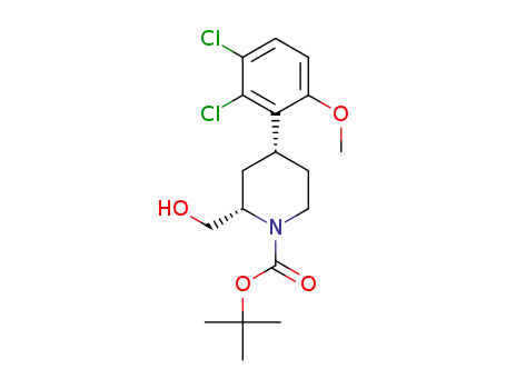 tert-butyl (2S,4R)-4-(2,3-dichloro-6-methoxyphenyl)-2-(hydroxymethyl)piperidine-1-carboxylate
