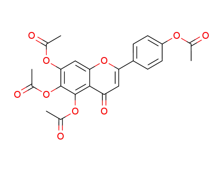 Molecular Structure of 1180-46-7 (4',5,6,7-Tetrahydroxyflavone tetraacetate)
