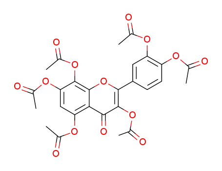Molecular Structure of 42215-76-9 (4H-1-Benzopyran-4-one,
3,5,7,8-tetrakis(acetyloxy)-2-[3,4-bis(acetyloxy)phenyl]-)